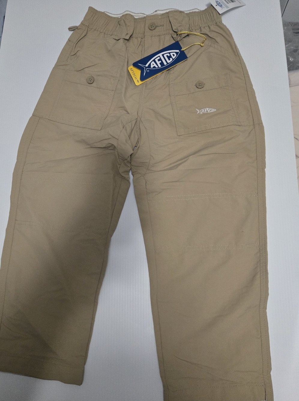 Kids Fishing Khaki Pants Size 26 AFTCO - Picture 2 of 10